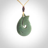 New Zealand Jade hook pendant
