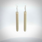 Hand carved medium sized, bone drop earrings. Hand made by Kristal Thompson. One only bone drop earrings. Real bone art to wear. Free Shipping worldwide