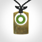 Hand carved New Zealand Jade pendant with adjustable cord. Free shipping worldwide.