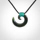 Hand Carved New Zealand Jade koru pendant