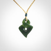 A Gorgeous Dark Green Jade Twist