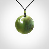 Hand Carved New Zealand Jade koru pendant