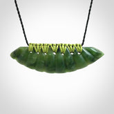 Beautiful New Zealand Jade half-shield pendant