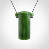 Hand carved British Columbian Jade container pendant