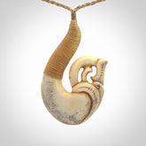 This is a wonderful pendant carved from Deer Antler. Hand made by Anthony Bray-Heta. Order yours now on NZ Pacific at www.nzpacific.com
