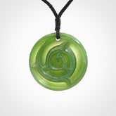 Hand carved New Zealand Jade koru pendant