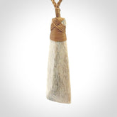 Hand carved Whale Bone Toki pendant