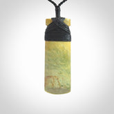 This is a lovely medium sized toki pendant made from a gorgeous New Zealand Flower Jade.