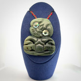 Hand carved New Zealand Jade tiki pendant