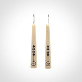 Hand carved bone earrings
