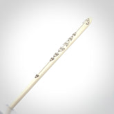 Hand carved bone hair pin with double sided koru design.