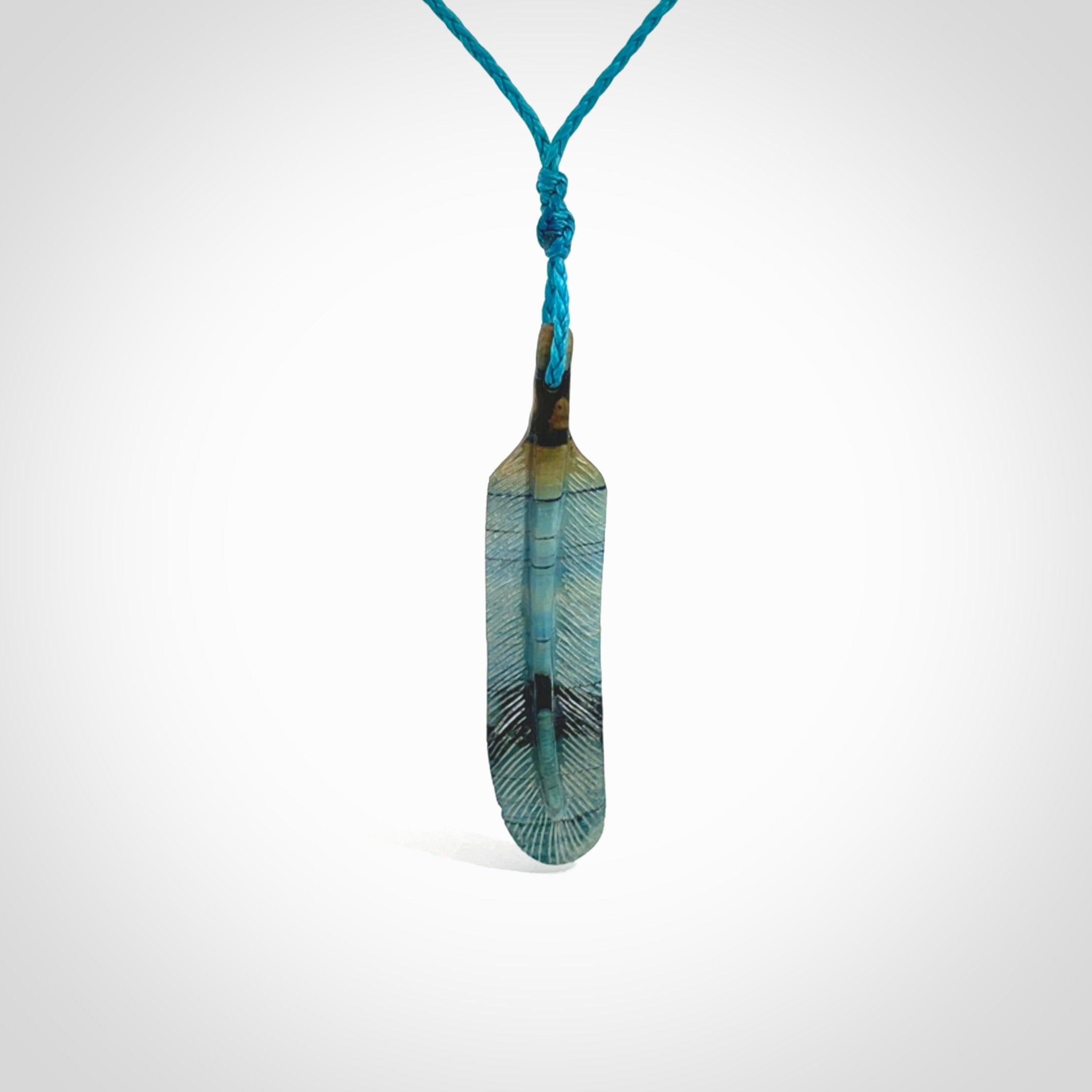 Blue jay feather necklace sales