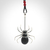 Hand crafted black jade and sterling silver spider necklace. This necklace is provided with a black adjustable cord. Contemporary black jade spider necklace with sterling silver. Delivered with express courier and packaged in a woven kete pouch.