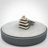 Book Lovers Unite! Jade, Jasper and Bone Book Stack Pendant