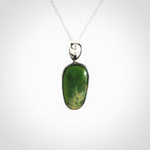 Beautifully Hand Crafted in Flower Jade and Sterling Silver
