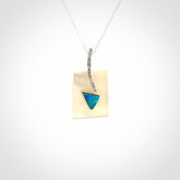 Mother of Pearl with Opal and Sterling Silver pendant