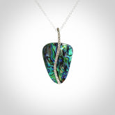 Paua Shell with Sterling Silver pendant