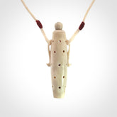 Hand carved Deer Antler Chalice Pendant with removable lid.
