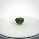 A Beautiful Pounamu, Jade, and Sterling Silver Ring