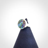 A beautiful and expressive pāua ring
