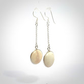 Hand made woolly mammoth tusk earrings. Made by NZ Pacific and sale online only.