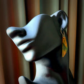 Hand carved medium sized New Zealand Flower jade drop earrings. Made by NZ Pacific from real jade. Online jewellery for sale online by NZ Pacific. Hand carved here in New Zealand.