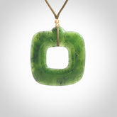 Hand carved British Columbian jade pendant. Carved by NZ Pacific from British Columbian jade. This is a modern, contemporary pendant made from natural materials.