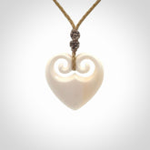 Beautiful Bone Heart Pendants