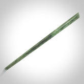 Hand carved New Zealand jade hair pin. Unique art for you hair. Hand made by Kristal Thompson in New Zealand Pounamu.