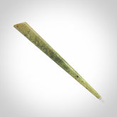Hand carved New Zealand jade hair pin. Unique art for you hair. Hand made by Kristal Thompson in New Zealand Pounamu.