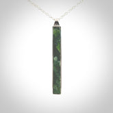 Hand carved New Zealand jade drop pendants with Sterling Silver.