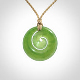 Gorgeous Pounamu Koru, Hand Carved by Ross Crump