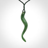 Hand made New Zealand Jade Eel pendant. Hand carved eel pendant. Made from New Zealand Jade.