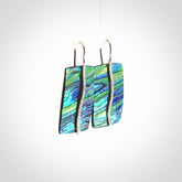Beautiful Paua Shell and Sterling Silver earrings.