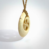 This is a wonderful manaia pendant carved from Deer Antler. Hand made by Anthony Bray-Heta. Order yours now on NZ Pacific at www.nzpacific.com