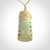 A Wonderful Notched Toki Carved in Flower Jade