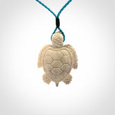 Hand Carved Deer Antler Turtle Pendants