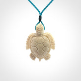 Hand Carved Deer Antler Turtle Pendants