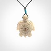 Hand Carved Deer Antler Turtle Pendants