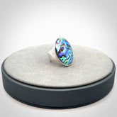 Paua shell and sterling silver ring