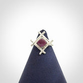 Ruby Stone and Sterling Silver Ring