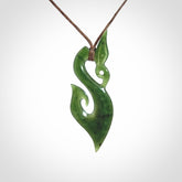 Hand carved jade manaia pendant
