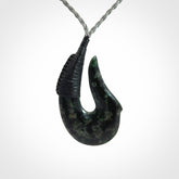 Hand carved New Zealand Jade hook pendants