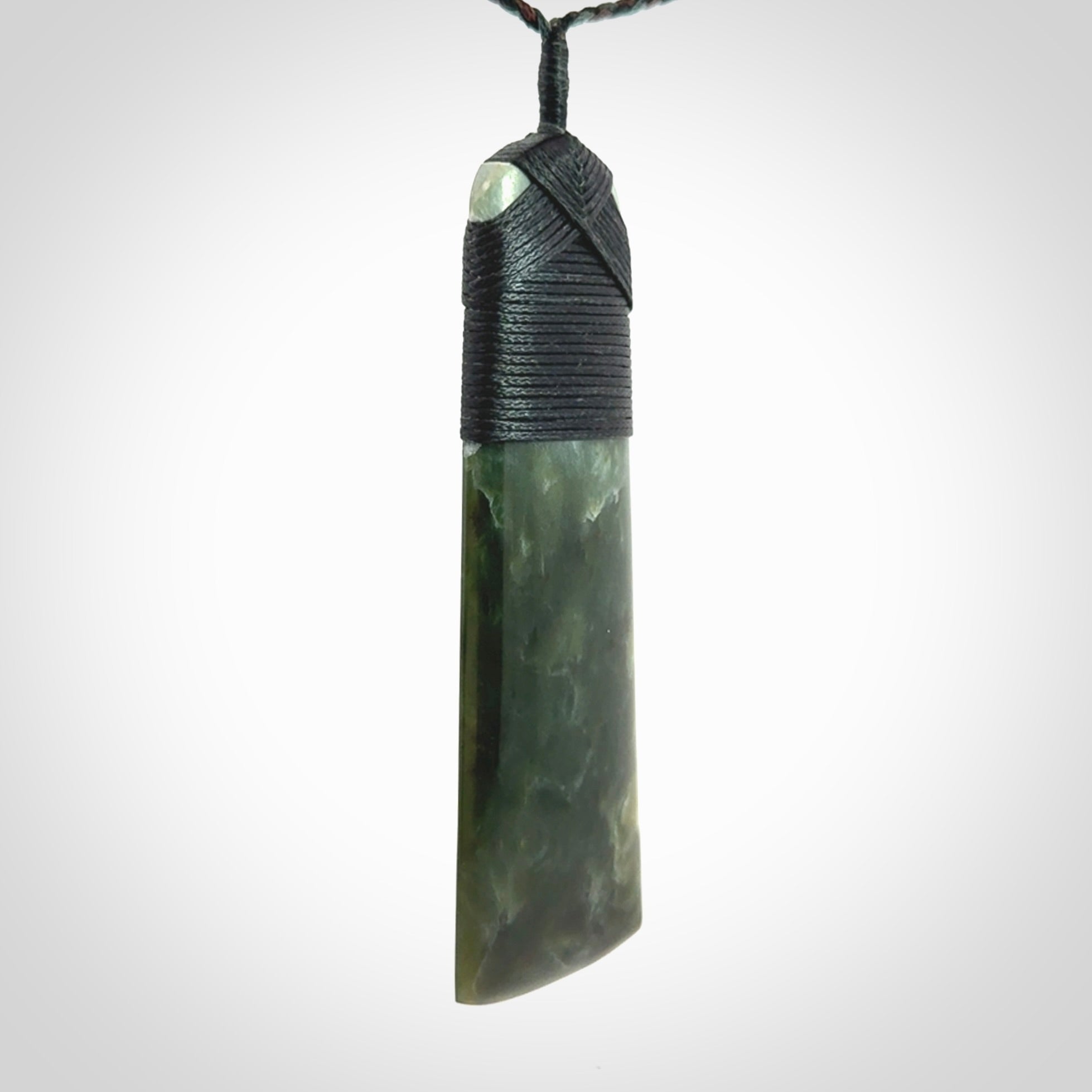 Large Jade Toki pendant. Hand carved from a lovely piece of local New Zealand Jade.