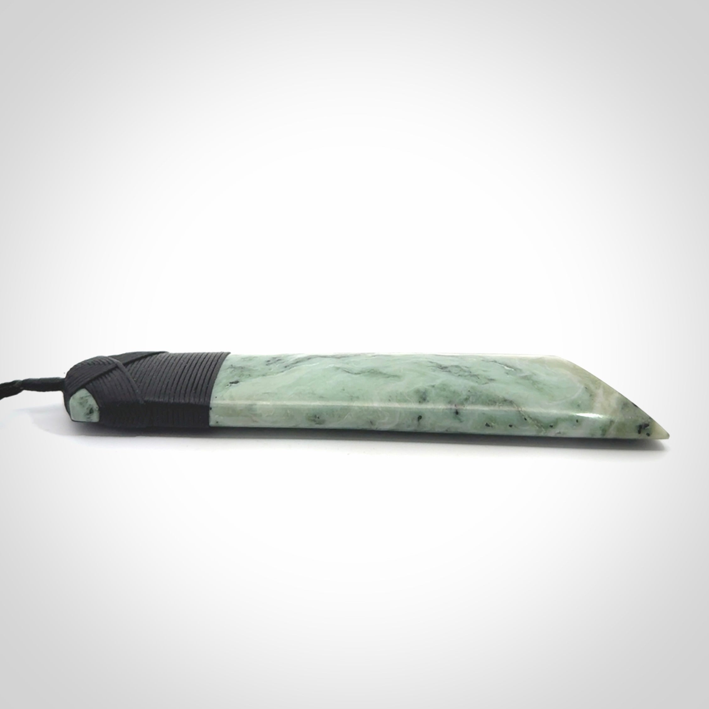 Large Jade Toki pendant. Hand carved from a lovely piece of local New Zealand Jade.