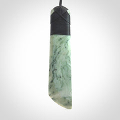 Large Jade Toki pendant. Hand carved from a lovely piece of local New Zealand Jade.