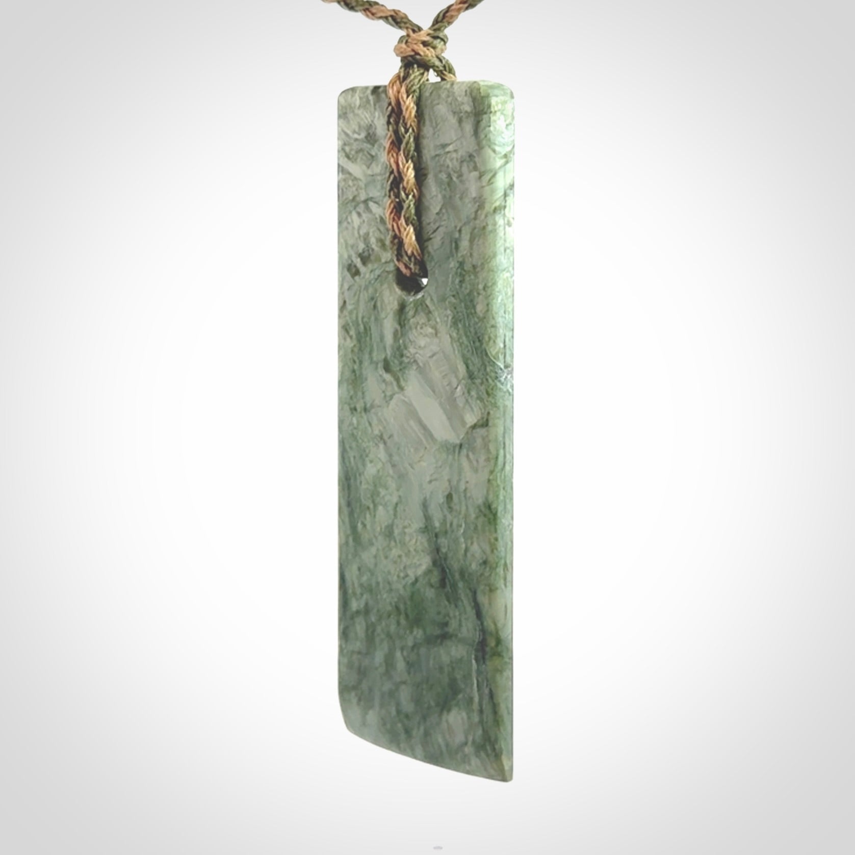 Hand made large New Zealand jade toki pendant.