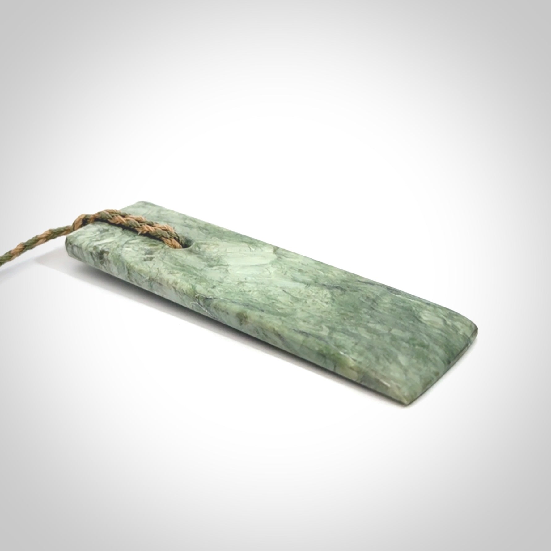Hand made large New Zealand jade toki pendant.