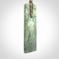 Hand made large New Zealand jade toki pendant.