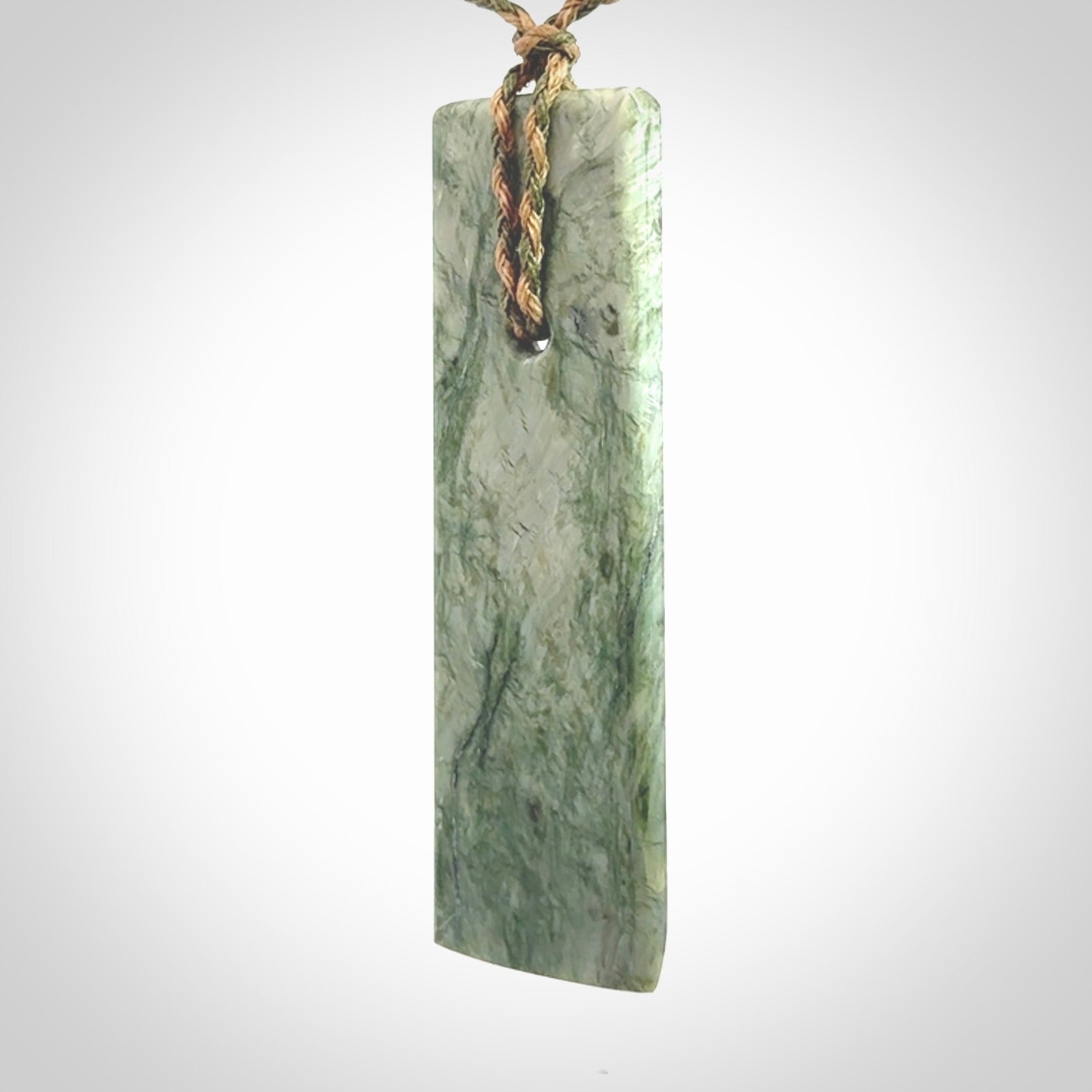 Hand made large New Zealand jade toki pendant.